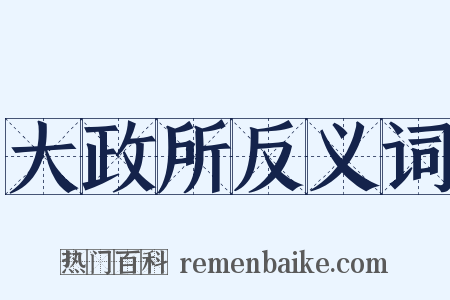 大政所反义词是什么意思的图片